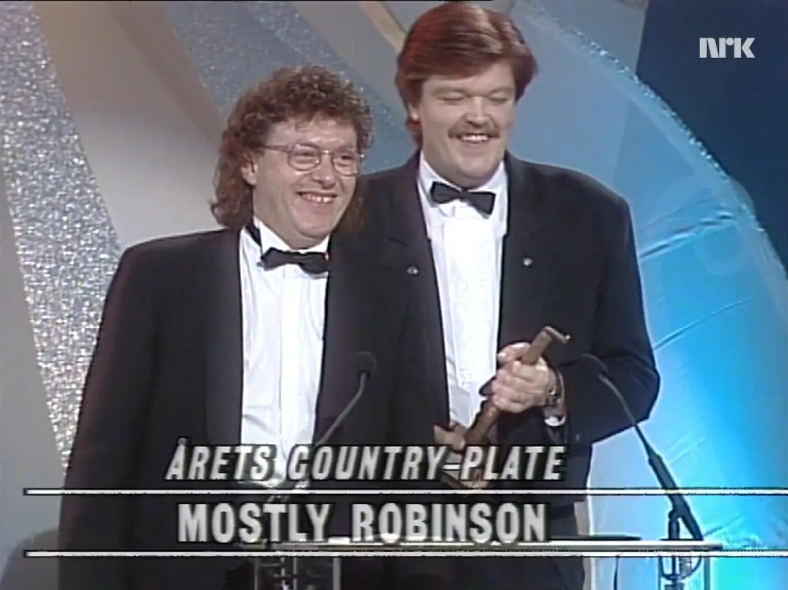 Mostly Robinson tar i mot Spellemansprisen for Årets Country i 1989